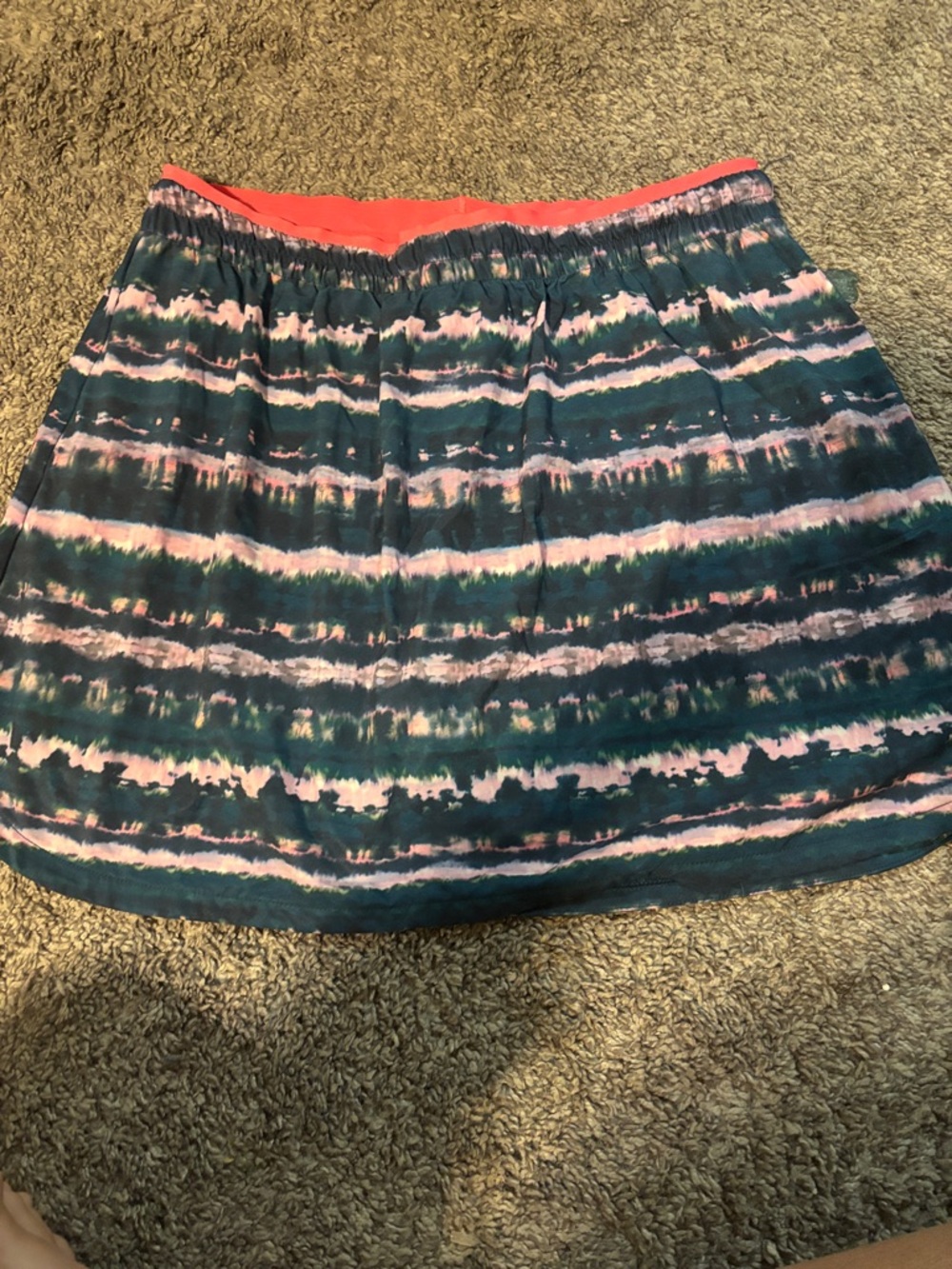Title Nine Striped Tie-Dye Mini Skirt – Navy & Pink